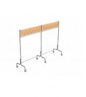 Вешалка напольная 2-х секционная передвижная