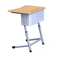 Парта одноместная "Премьера красная" с регулировкой высоты и углу наклона с перфорированным экраном