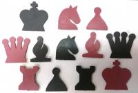 Фигуры шахматные пластиковые к магнитной демонстрационной доске 73х70 см