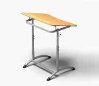 Стол ученический одноместный с регулировкой высоты и угла наклона